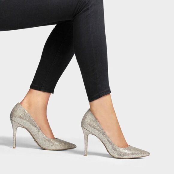 NWB MICHAEL kors silver pump shoes - Picture 2 of 7